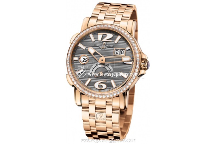 Ulysse Nardin GMT Big Date 42mm 246-55b-8/69 18k Rose Gold Automatic 