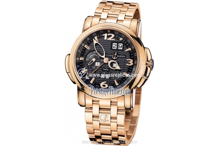 Ulysse Nardin GMT +/- Perpetual 42mm 326-60-8/62 18k Rose Gold Automatic - Chronometer