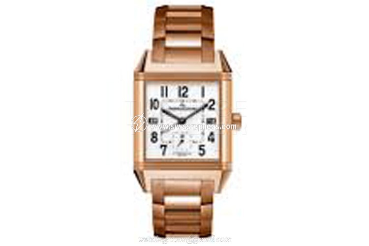 Jaeger LeCoultre Reverso Squadra Hometime 700.21.20 18k Rose Gold Automatic Chronograph