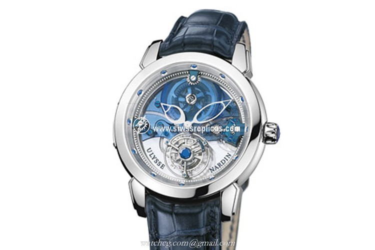 Ulysse Nardin Royal Blue Mystery Tourbillon 799-91 Platinum Manual