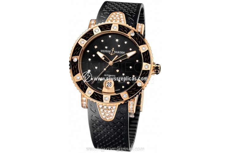 Ulysse Nardin Lady Marine Diver Starry Night 8106-101ec-3c/20 18k Rose Gold Automatic