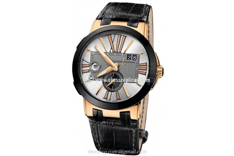 Ulysse Nardin Executive Dual Time 43mm 246-00/421 18k Rose Gold Automatic
