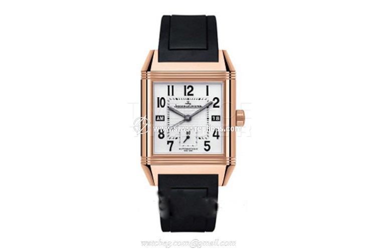 Jaeger LeCoultre Reverso Squadra Hometime 700.26.20 18k Rose Gold Automatic Chronograph 