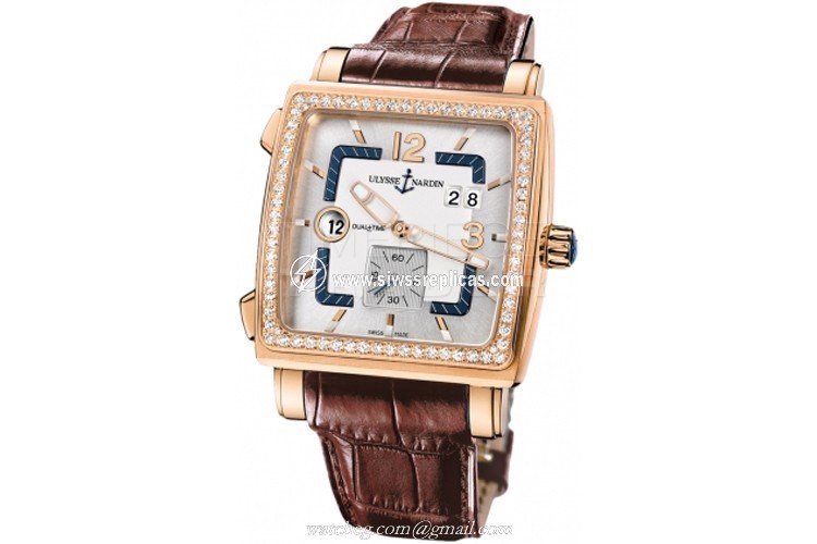 Ulysse Nardin Quadrato Dual Time 246-92b/600 18k Rose Gold Automatic