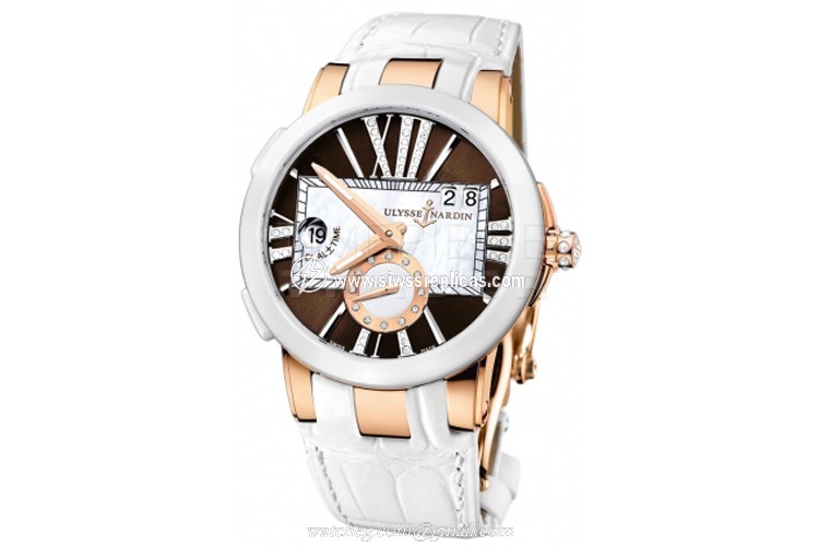 Ulysse Nardin Executive Dual Time Lady 246-10/30-05 18k Rose Gold Automatic