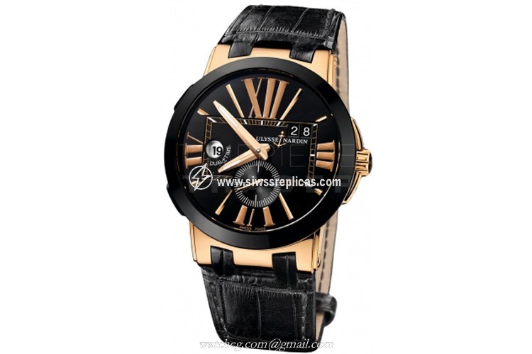 Ulysse Nardin Executive Dual Time 43mm 246-00/42 18k Rose Gold Automatic