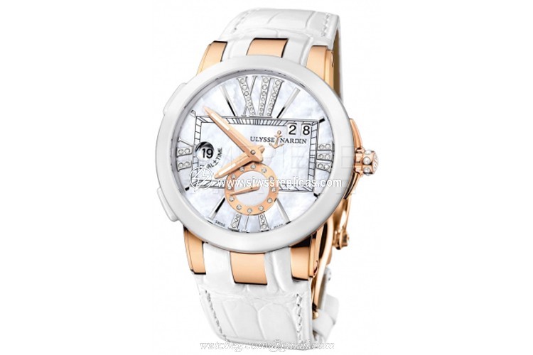 Ulysse Nardin Executive Dual Time Lady 246-10/391 18k Rose Gold Automatic