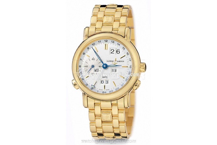 Ulysse Nardin GMT +/- Perpetual 38.5mm 321-22-8 18k Yellow Gold Automatic 