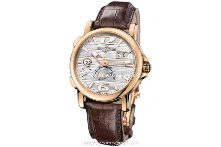 Ulysse Nardin GMT Big Date 42mm 246-55/60 18k Rose Gold Automatic 