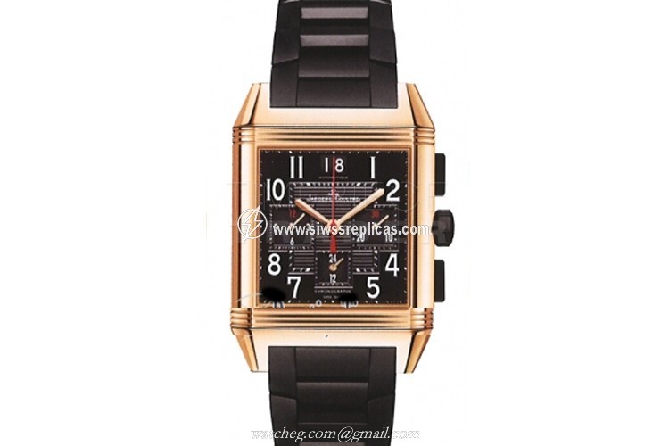 Jaeger LeCoultre Reverso Squadra Chronograph GMT Q701.26.71 18K Rose Gold Automatic