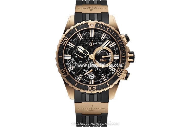 Ulysse Nardin Diver 1502-151-3/92 18kt Rose Gold Automatic
