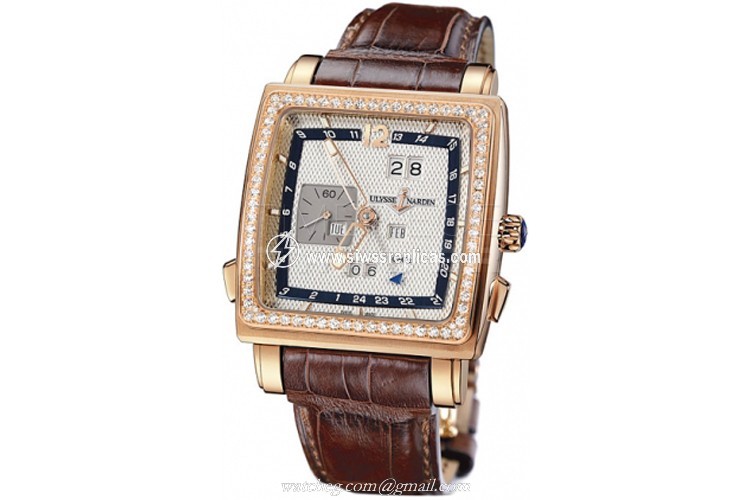 Ulysse Nardin Quadrato Dual Time Perpetual 326-90b/61 18k Rose Gold Automatic 