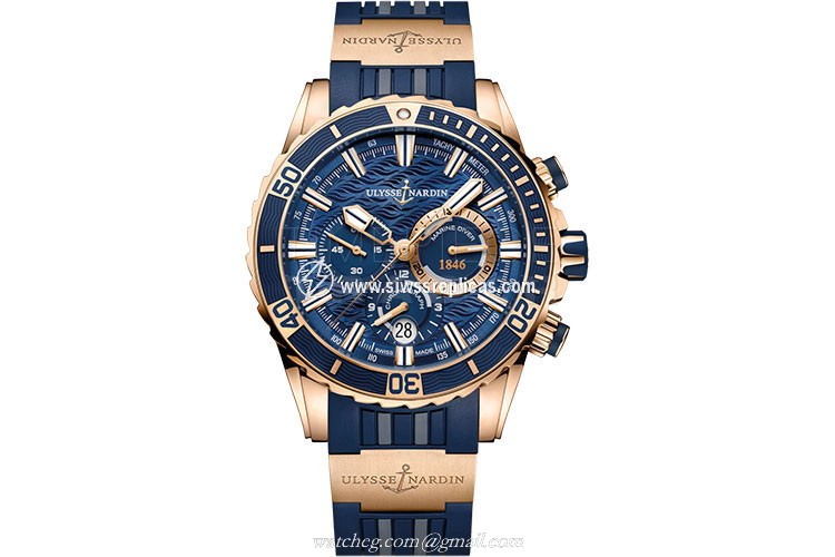 Ulysse Nardin Diver 1502-151-3/93 18kt Rose Gold Automatic