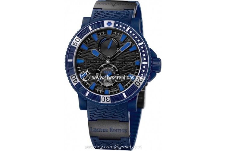 Ulysse Nardin Maxi Marine Diver Blue Sea 263-97LE-3C Rubber Clad Stainless Steel Automatic - Chronometer 