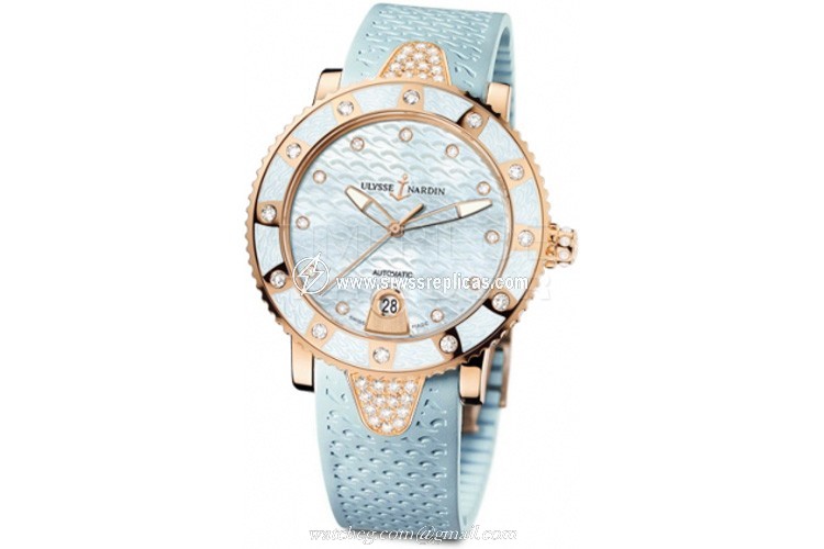 Ulysse Nardin Lady Marine Diver 8106-101e-3c/13 18k Rose Gold Automatic