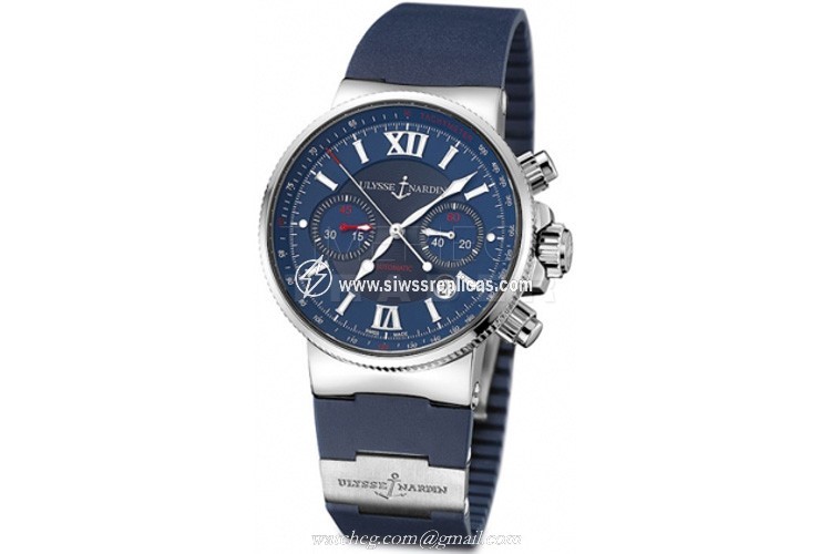 Ulysse Nardin Maxi Marine Chronograph 353-66-3/323 Stainless Steel Automatic Chronograph 