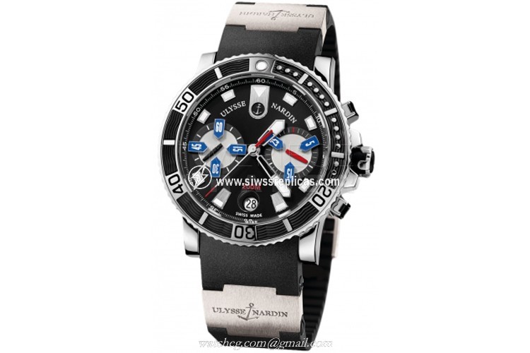 Ulysse Nardin Maxi Marine Diver Chronograph 8003-102-3/92 Stainless Steel Automatic Chronograph 