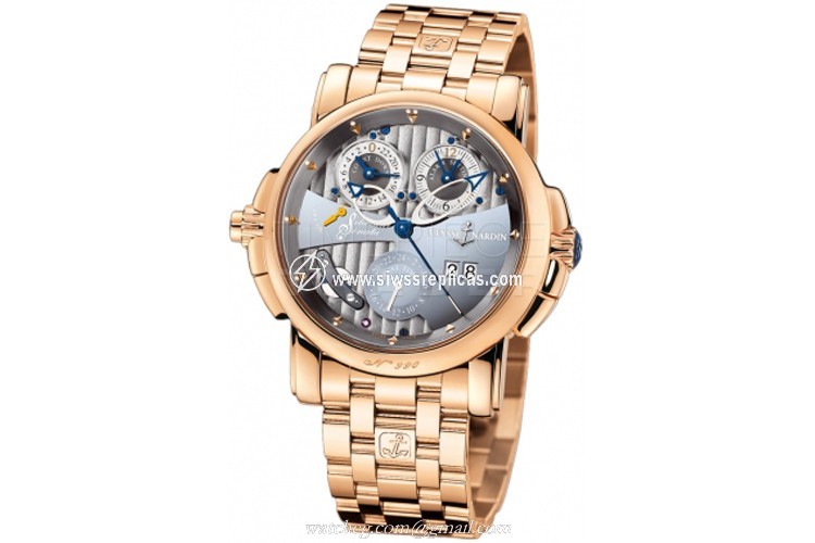 Ulysse Nardin Sonata Silicium 676-85-8 18k Rose Gold Automatic 