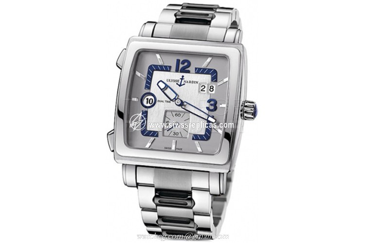 Ulysse Nardin Quadrato Dual Time 243-92-7m/601 Stainless Steel Automatic