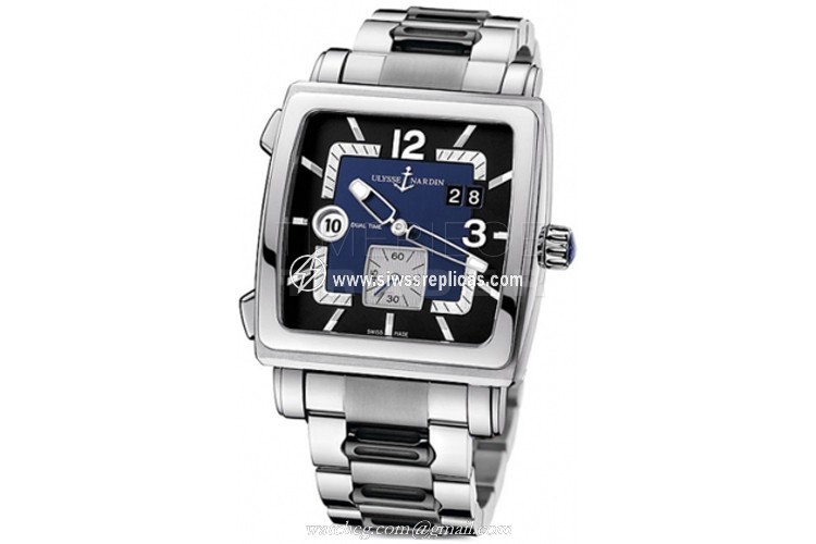 Ulysse Nardin Quadrato Dual Time 243-92-7m/601 Stainless Steel Automatic