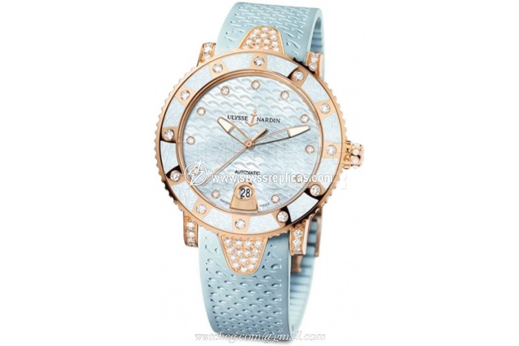 Ulysse Nardin Lady Marine Diver 8106-101ec-3c/13 18k Rose Gold Automatic