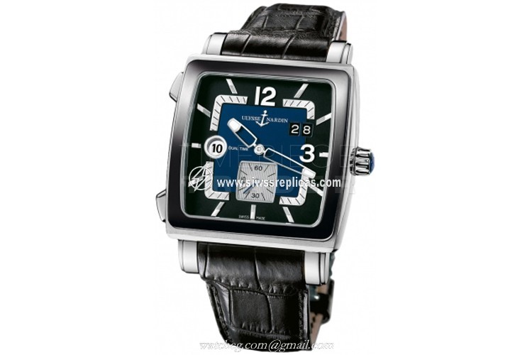 Ulysse Nardin Quadrato Dual Time 243-92cer/632 Stainless Steel Automatic 
