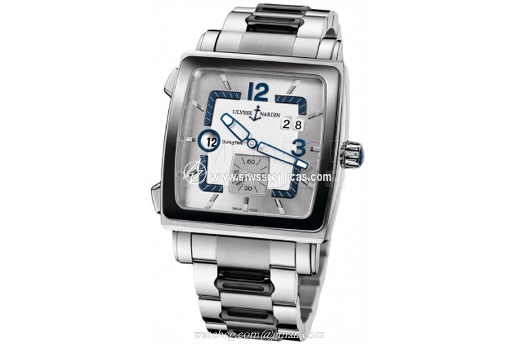 Ulysse Nardin Quadrato Dual Time 243-92cer-7m/601 Stainless Steel Automatic