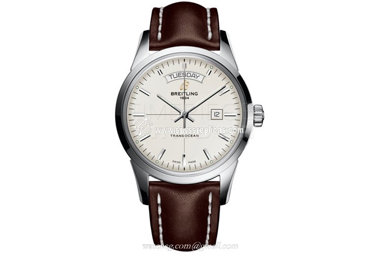 Breitling Transocean Day Date a4531012/g751-2lt Stainless Steel Automatic-Chronometer 