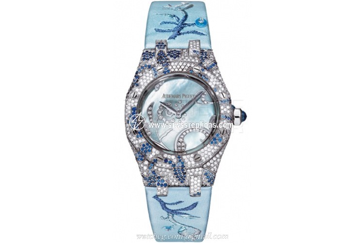 Audemars Piguet Royal Oak Lady Oak Leaves 67608bc.zs.d022su.01 18k White Gold Quartz