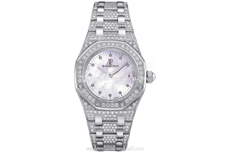 Audemars Piguet Royal Oak Lady Quartz 67602bc.zz.1212bc.01 18k White Gold Quartz