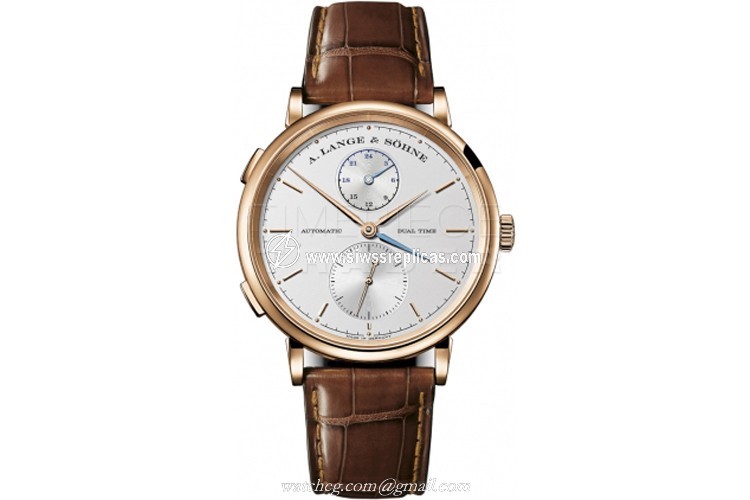 A. Lange & Sohne Saxonia Dual Time 385.032 18k Rose Gold Automatic
