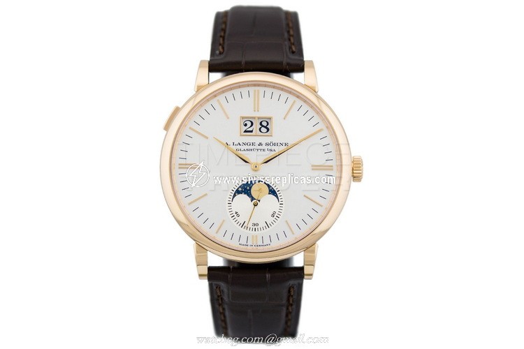 A. Lange & Sohne Saxonia Moon Phase 384.032 18kt Rose Gold Automatic