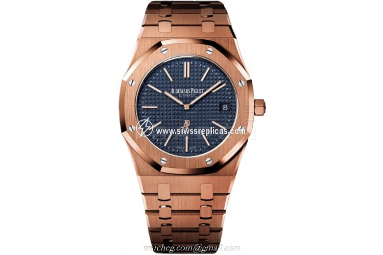 Audemars Piguet Royal Oak Automatic Calibre 2121 Extra Thin 15202or.oo.1240or.01 18k Rose Gold Automatic 