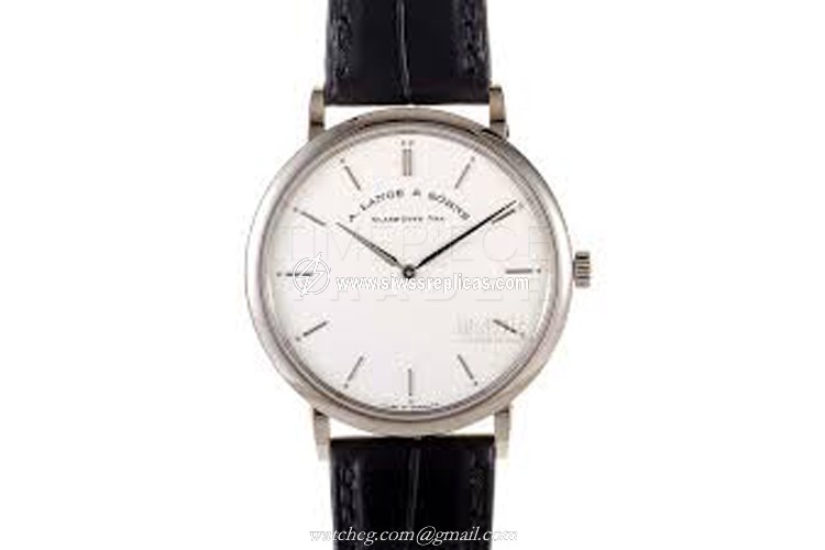 A. Lange & Sohne Saxonia Thin 211.026 18k White Gold Manual Wind