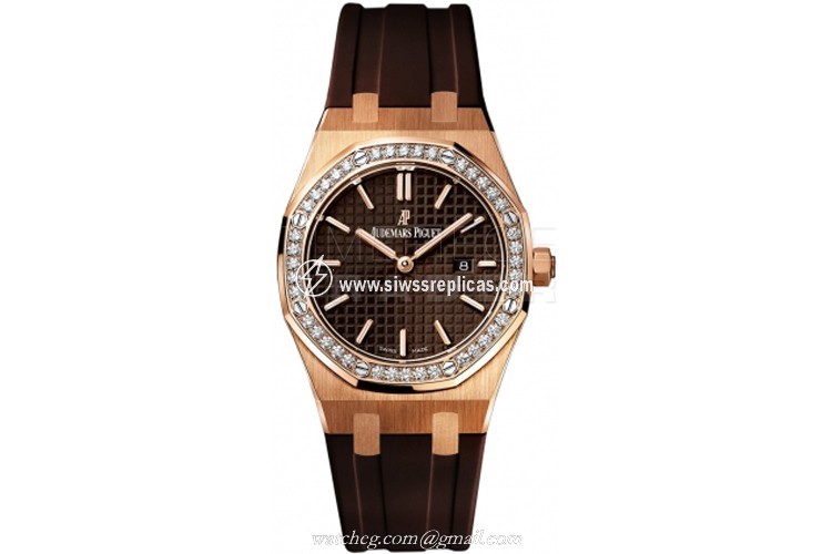 Audemars Piguet Royal Oak Lady Quartz 67651or.zz.d080ca.01 18k Rose Gold Quartz
