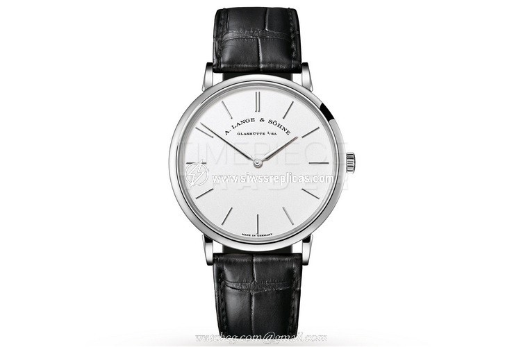 A. Lange & Sohne Saxonia 201.027 18kt White Gold Manual Wind