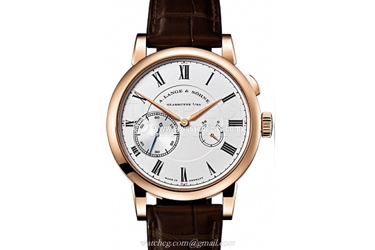 A. Lange & Sohne Lange 1 Time Zone 250.032 18k Rose Gold Manual Winding