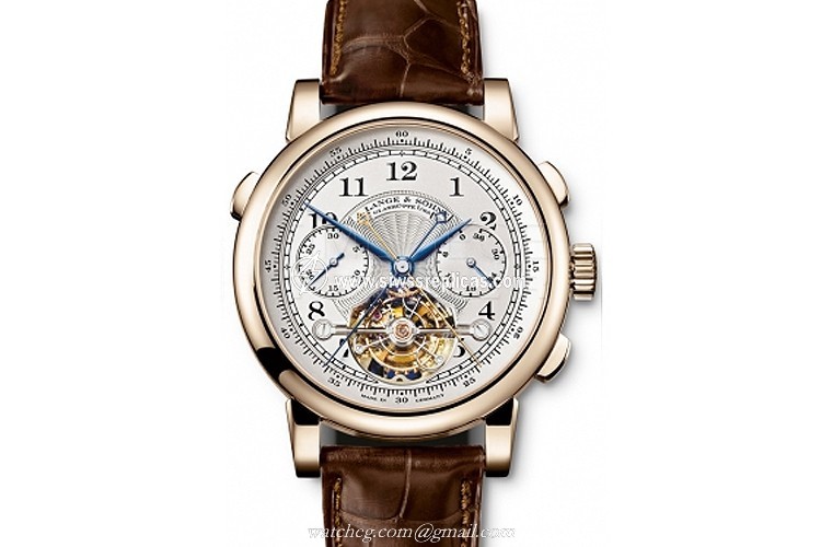 A. Lange & Sohne Tourbograph Pour le Merite 712.050 18k Honey Gold Manual Winding