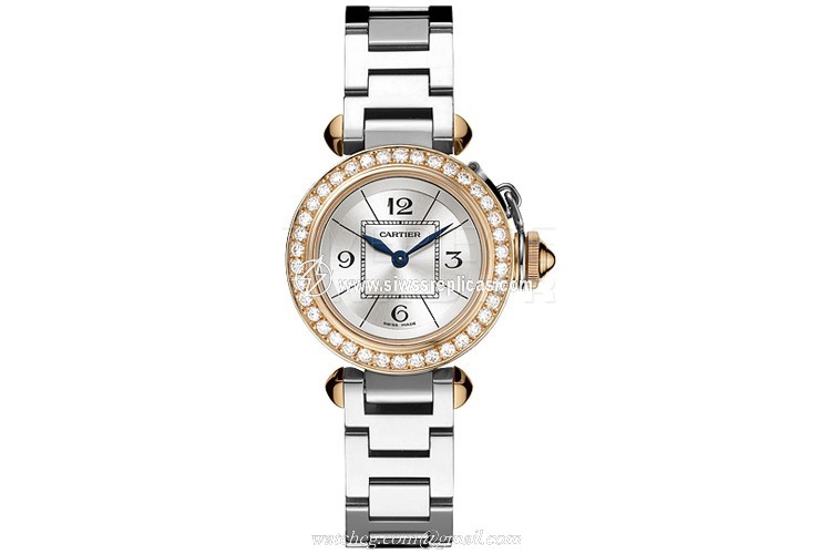 Cartier Miss Pasha wj124021 Stainless Steel & Gold Quartz
