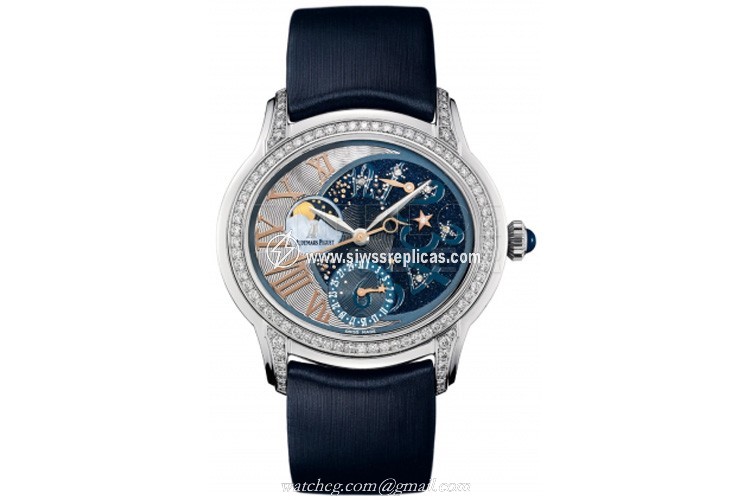 Audemars Piguet Ladies Millenary Starlit Sky 77315bc.zz.d007su.01 18k White Gold Automatic 