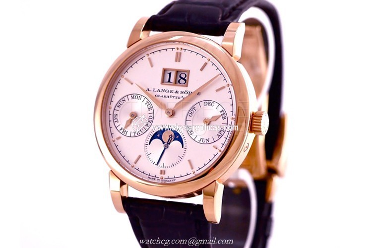 A. Lange & Sohne Saxonia Annual Calendar 330.032 18k Rose Gold Automatic