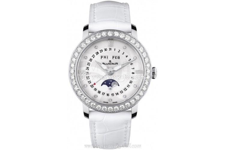 Blancpain Ladies Moonphase & Complete Calendar 34mm 3663a-4654-55b Stainless Steel & Gold Automatic