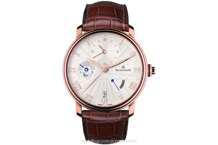 Blancpain Villeret Annual Calendar 6670-3642-55B 18k Rose Gold Automatic 