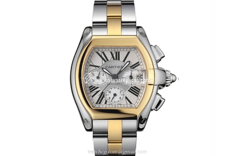 Cartier Roadster W62027Z1 Steel & 18k Yellow Gold Automatic