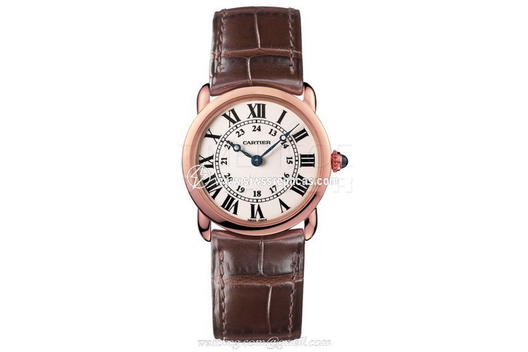 Cartier Ronde Louis w6800151 18kt Rose Gold Quartz