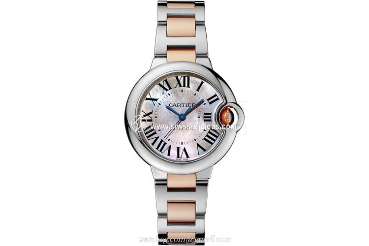 Cartier Ballon Bleu w6920098 Stainless Steel & Rose Gold Automatic 