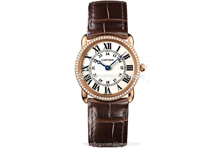 Cartier Ronde Louis wr000351 18kt Rose Gold Quartz