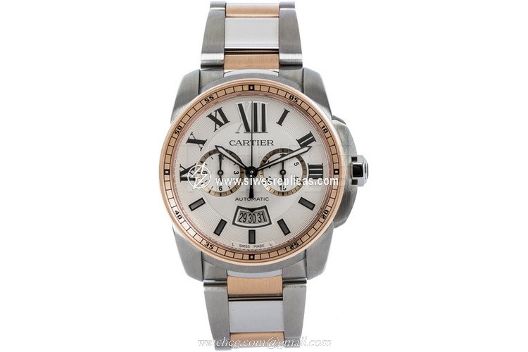 Cartier Calibre de Cartier W7100042 Stainless Steel & Rose Gold Automatic