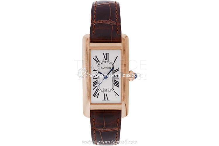 Cartier Tank Americaine w2620030 18kt Rose Gold Automatic