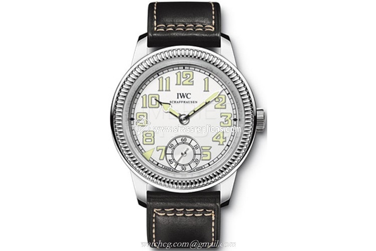 IWC Vintage Pilot's Watch Hand Wound IW325405 Platinum Brushed and Polished Manual Wind